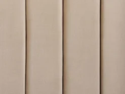 Seng med opbevaringsbænk NOYERS Velour Beige 180 x 200 cm