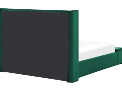 Seng med opbevaringsbænk NOYERS Velour Smaragdgrøn 140 x 200 cm
