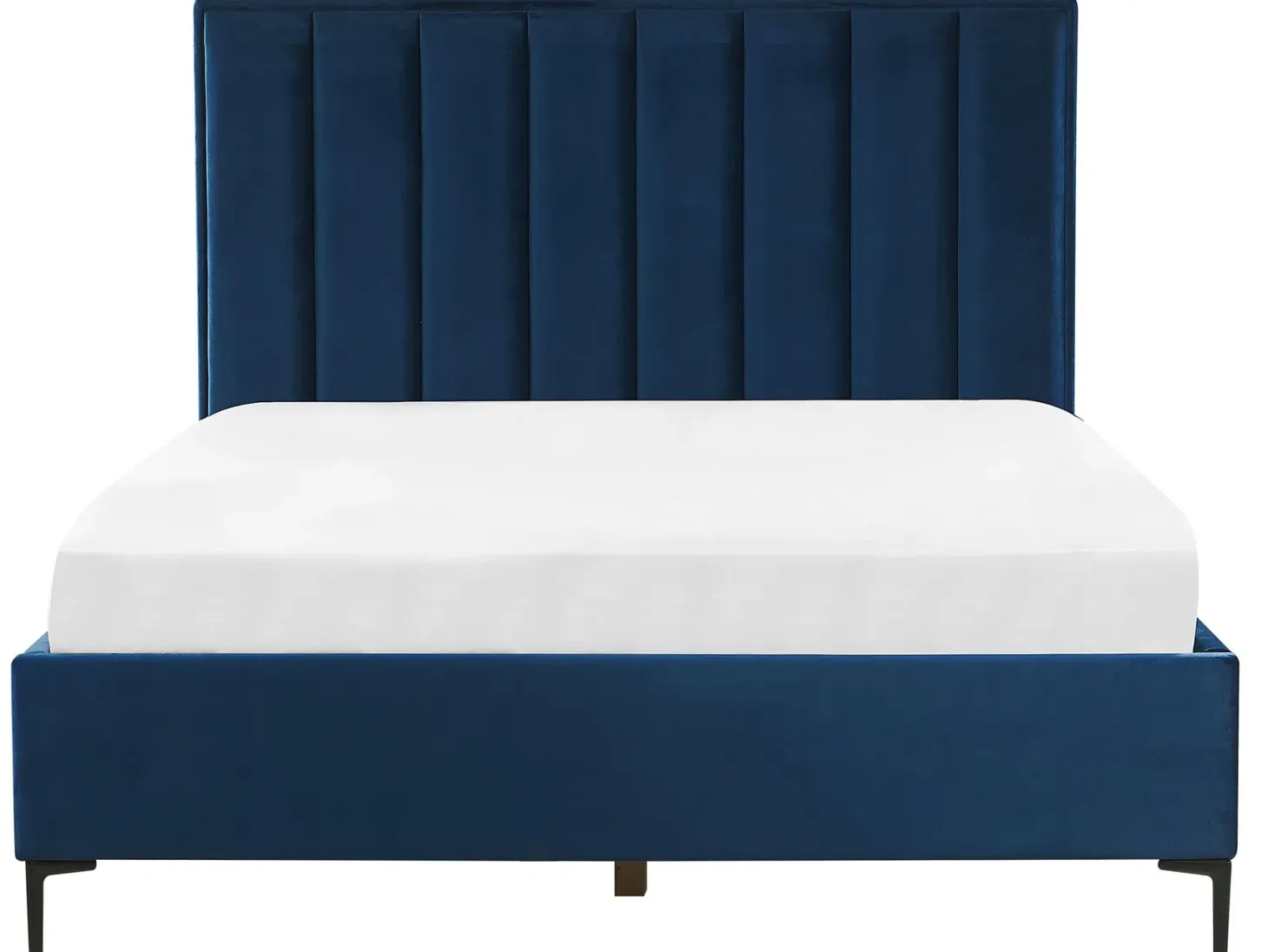 Seng med opbevaring SEZANNE Velour Navy Blå 140 x 200 cm
