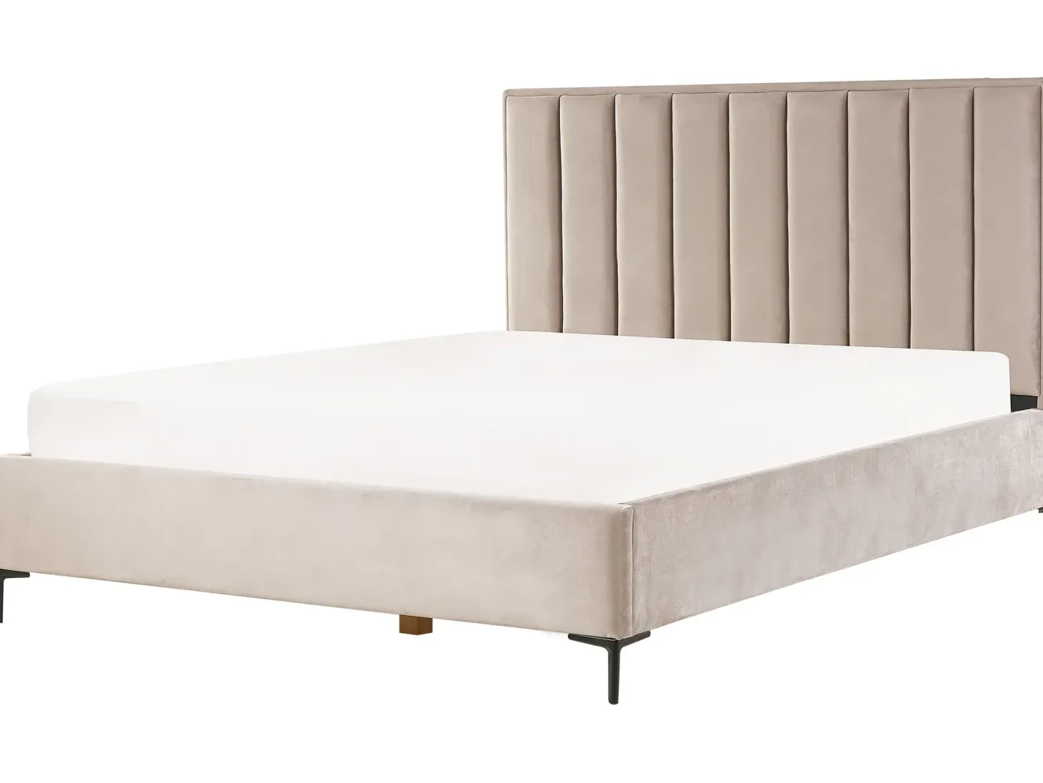 Seng med opbevaring SEZANNE Velour Brungrå 180 x 200 cm