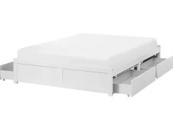 Seng med opbevaringsskuffer uden sengegavl BRUX Hvid 180 x 200 cm