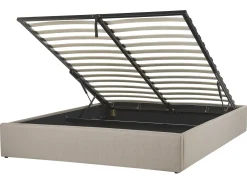 Seng med opbevaring uden gavl DINAN Lysebrun 160 x 200 cm