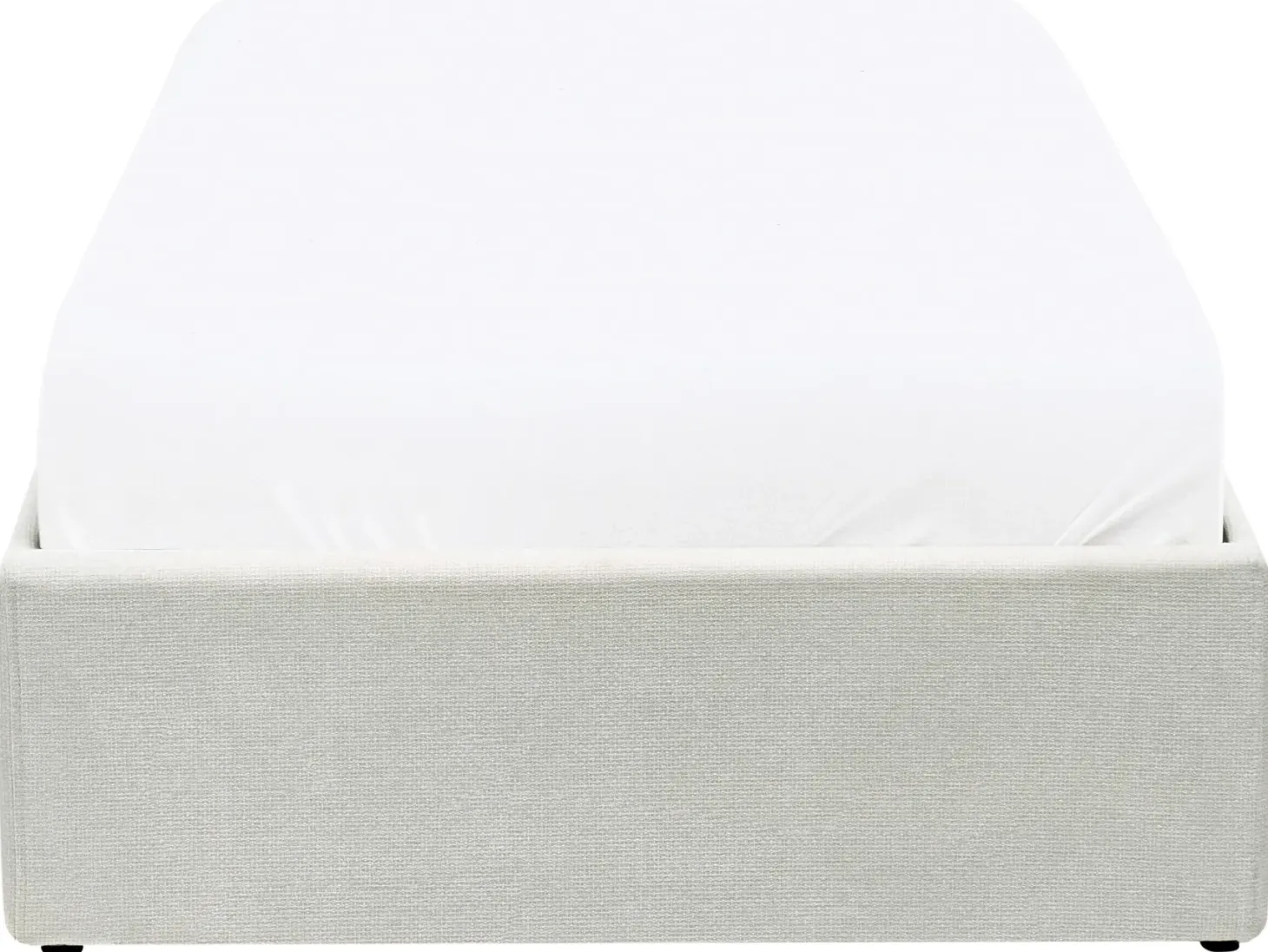 Seng med opbevaring uden gavl DINAN 90 x 200 cm Lys Beige