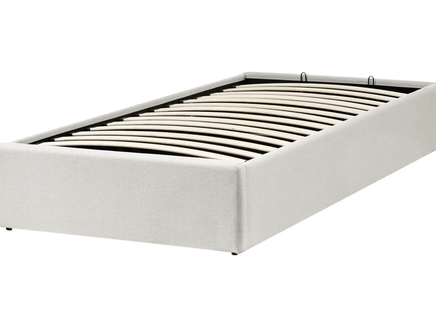 Seng med opbevaring uden gavl DINAN 90 x 200 cm Lys Beige
