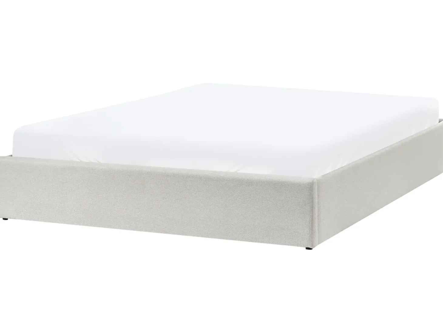 Seng med opbevaring uden gavl DINAN Lys Beige 160 x 200 cm