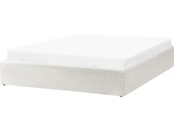 Seng med opbevaring uden gavl DINAN Boucle Cremehvid 160 x 200 cm