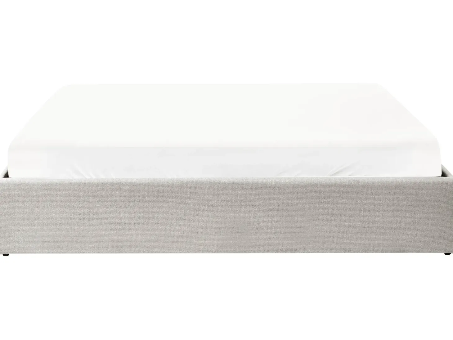 Seng med opbevaring uden gavl DINAN Lysegrå 180 x 200 cm