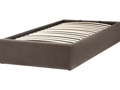 Seng med opbevaring uden gavl Boucle DINAN 90 x 200 cm Brungrå