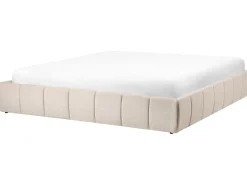 Seng med opbevaring uden gavl GENAS Lys Beige 180 x 200 cm