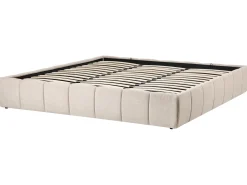 Seng med opbevaring uden gavl GENAS Lys Beige 180 x 200 cm