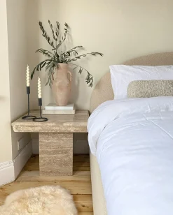 Seng med opbevaring VAUCLUSE Boucle Beige 180 x 200 cm