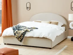 Seng med opbevaring VAUCLUSE Lys Beige 180 x 200 cm