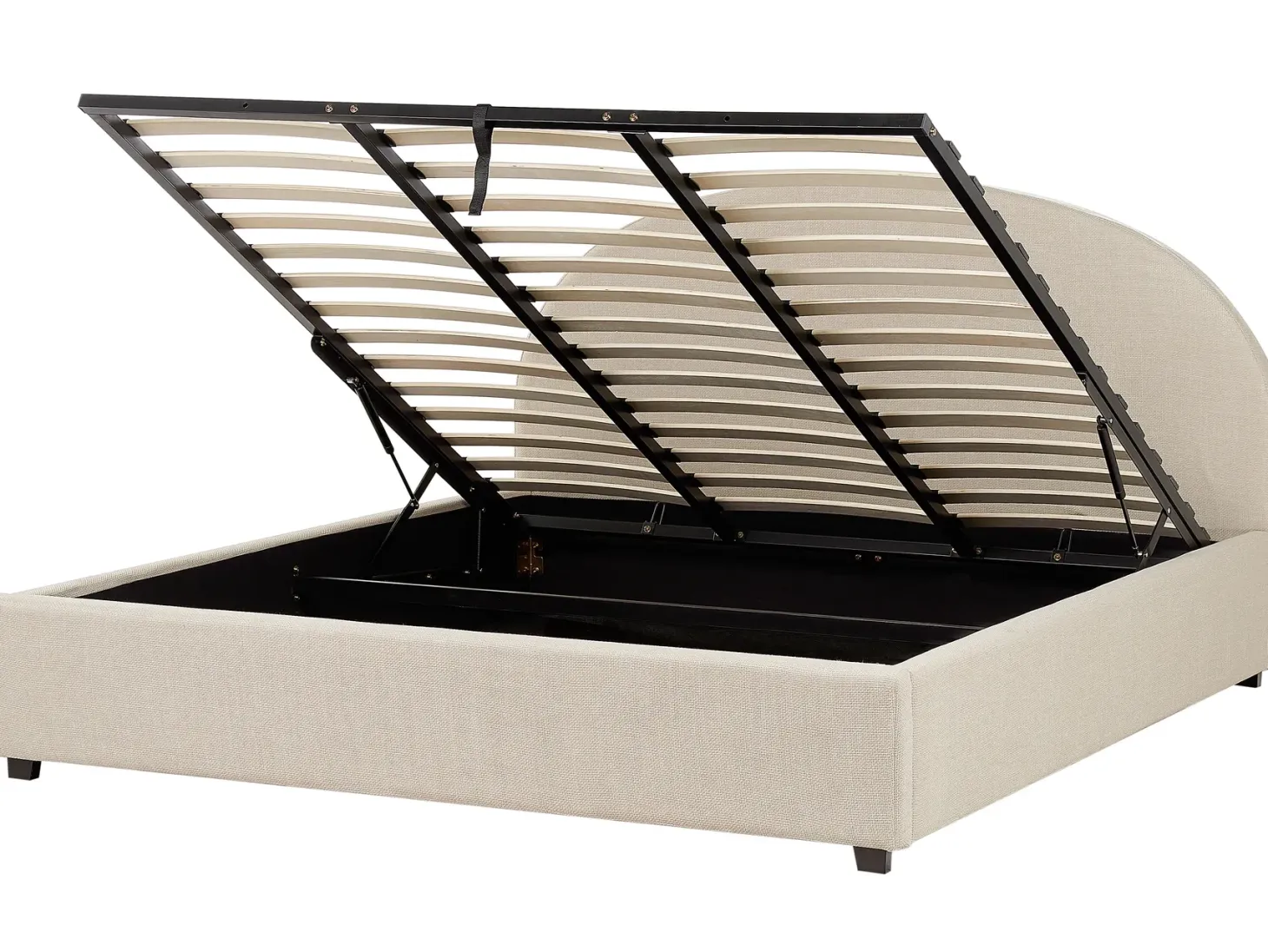 Seng med opbevaring VAUCLUSE Sand Beige 180 x 200 cm