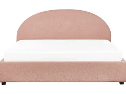 Seng med opbevaring VAUCLUSE Boucle Pastellrosa 180 x 200 cm