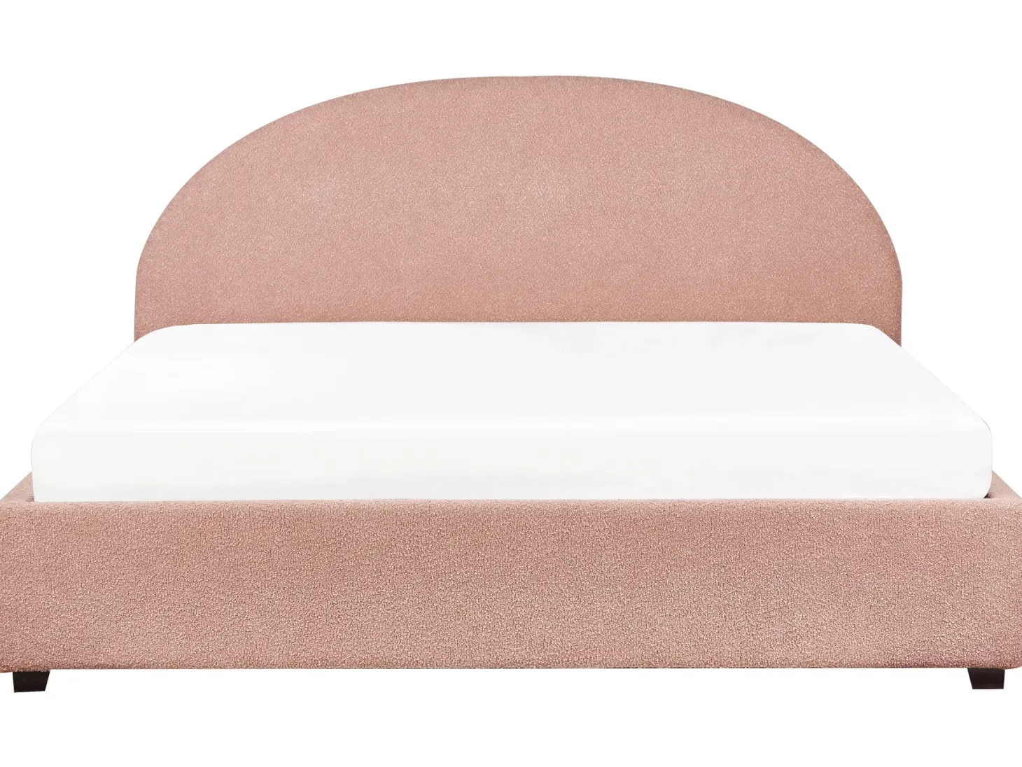 Seng med opbevaring VAUCLUSE Boucle Pastellrosa 180 x 200 cm