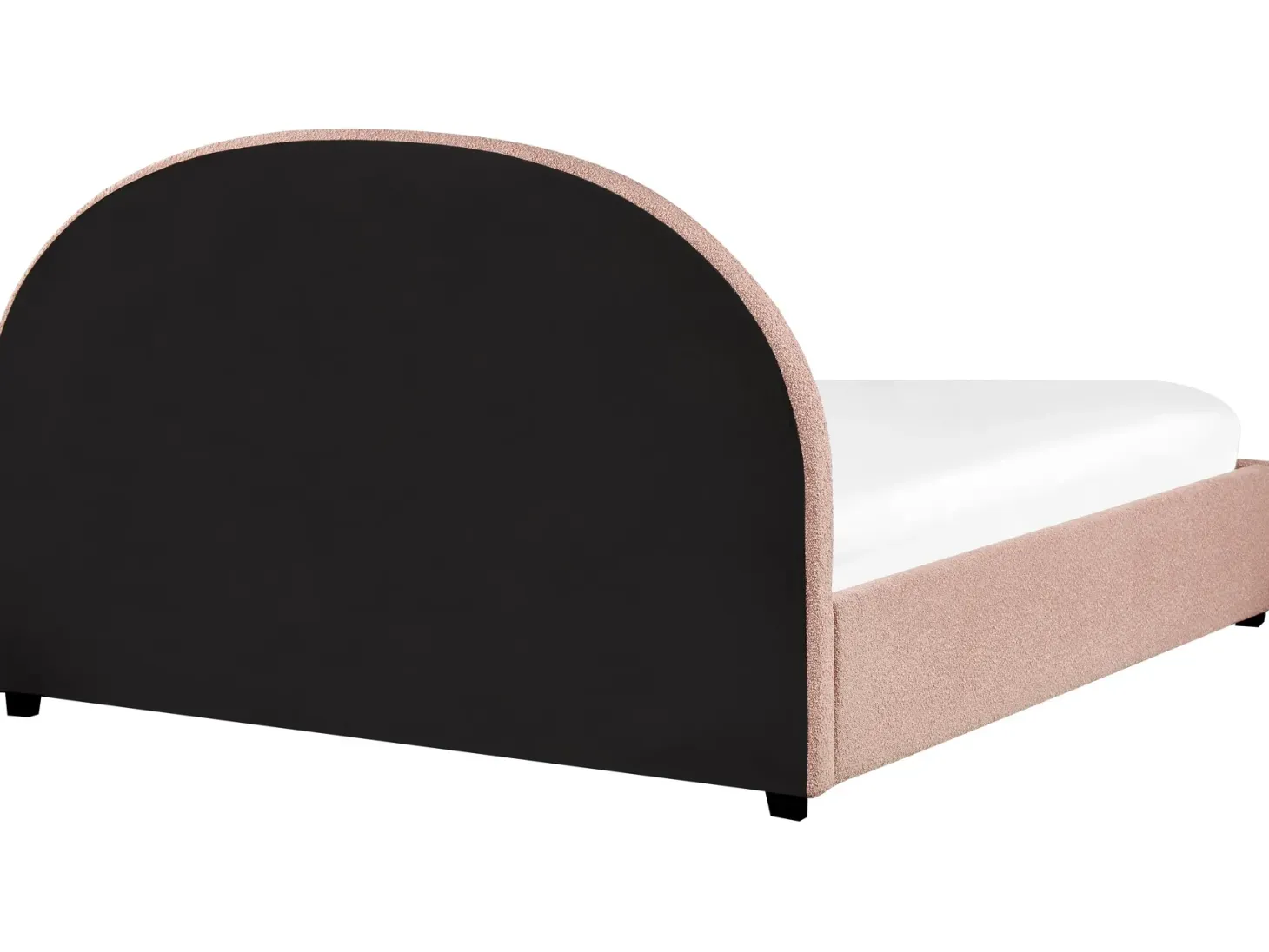 Seng med opbevaring VAUCLUSE Boucle Pastellrosa 180 x 200 cm