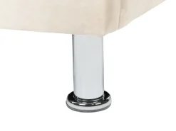 Seng med opbevaring Velour METZ 90 x 200 cm Beige
