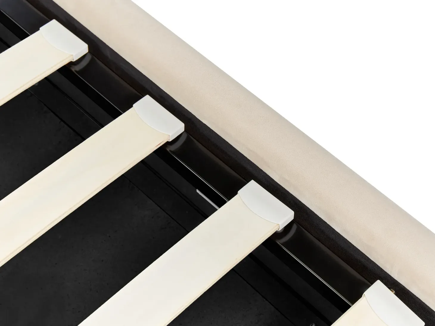 Seng med opbevaring Velour METZ 90 x 200 cm Beige