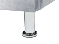 Seng med opbevaring Velour METZ 90 x 200 cm Grå