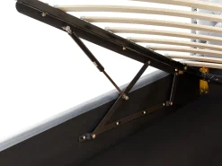 Seng med opbevaring Velour METZ 90 x 200 cm Grå