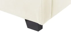 Seng med opbevaring VINCENNES Velour Cremehvid 180 x 200 cm