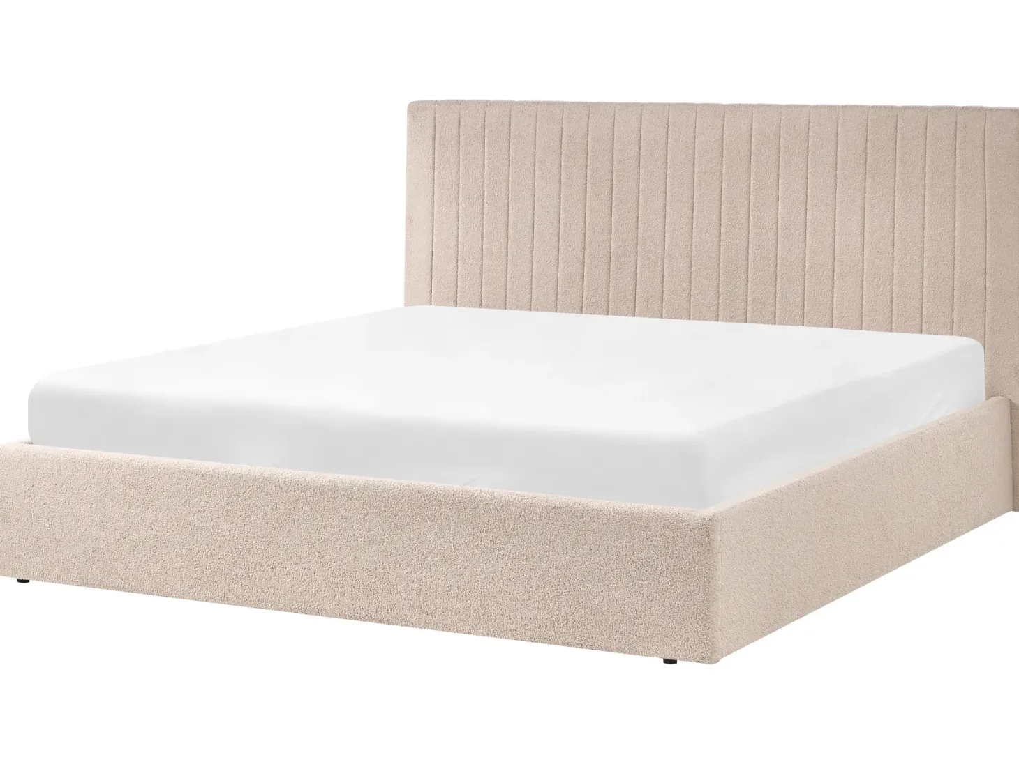 Seng med opbevaring VION Boucle Beige 180 x 200 cm