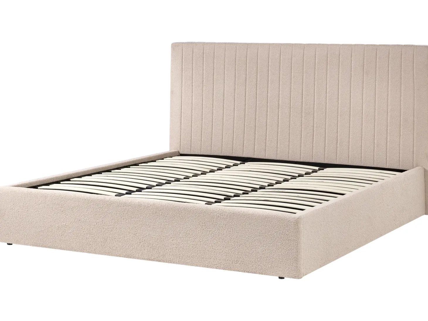 Seng med opbevaring VION Boucle Beige 180 x 200 cm