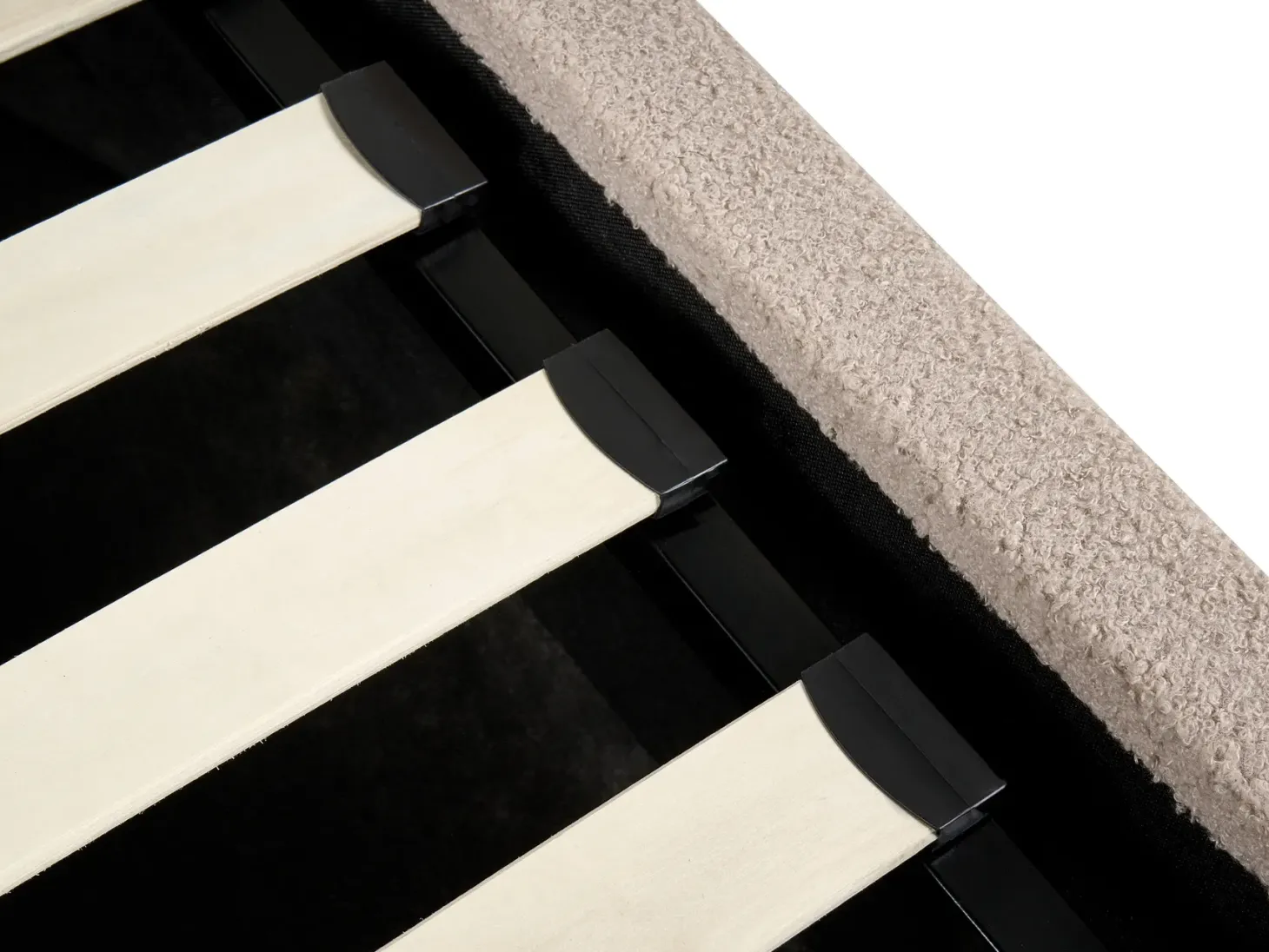 Seng med opbevaring VION Boucle Beige 180 x 200 cm