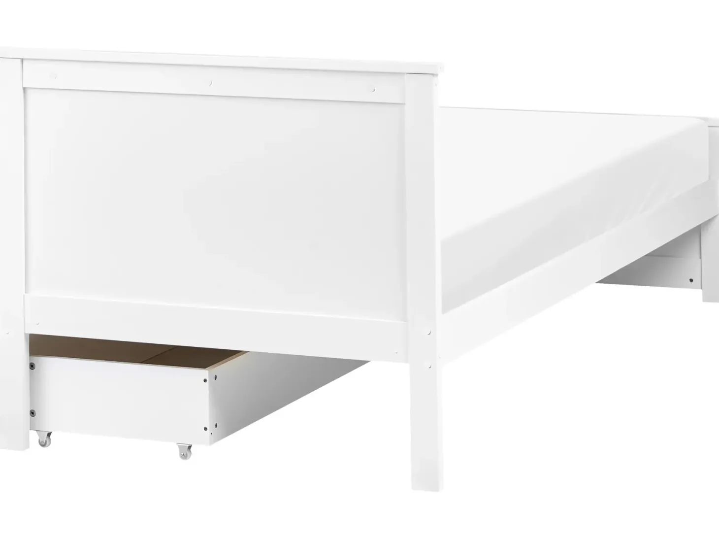 Seng med 2 skuffer Fyretræ SABRAN 90 x 200 cm Hvid