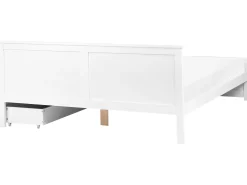 Seng med 2 skuffer Fyretræ SABRAN 180 x 200 cm Hvid