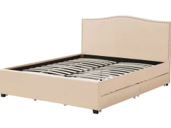 Seng med skuffer til opbevaring MONTPELLIER Beige 180 x 200 cm