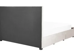 Seng med skuffer til opbevaring LIEVIN Velour Beige 180 x 200 cm