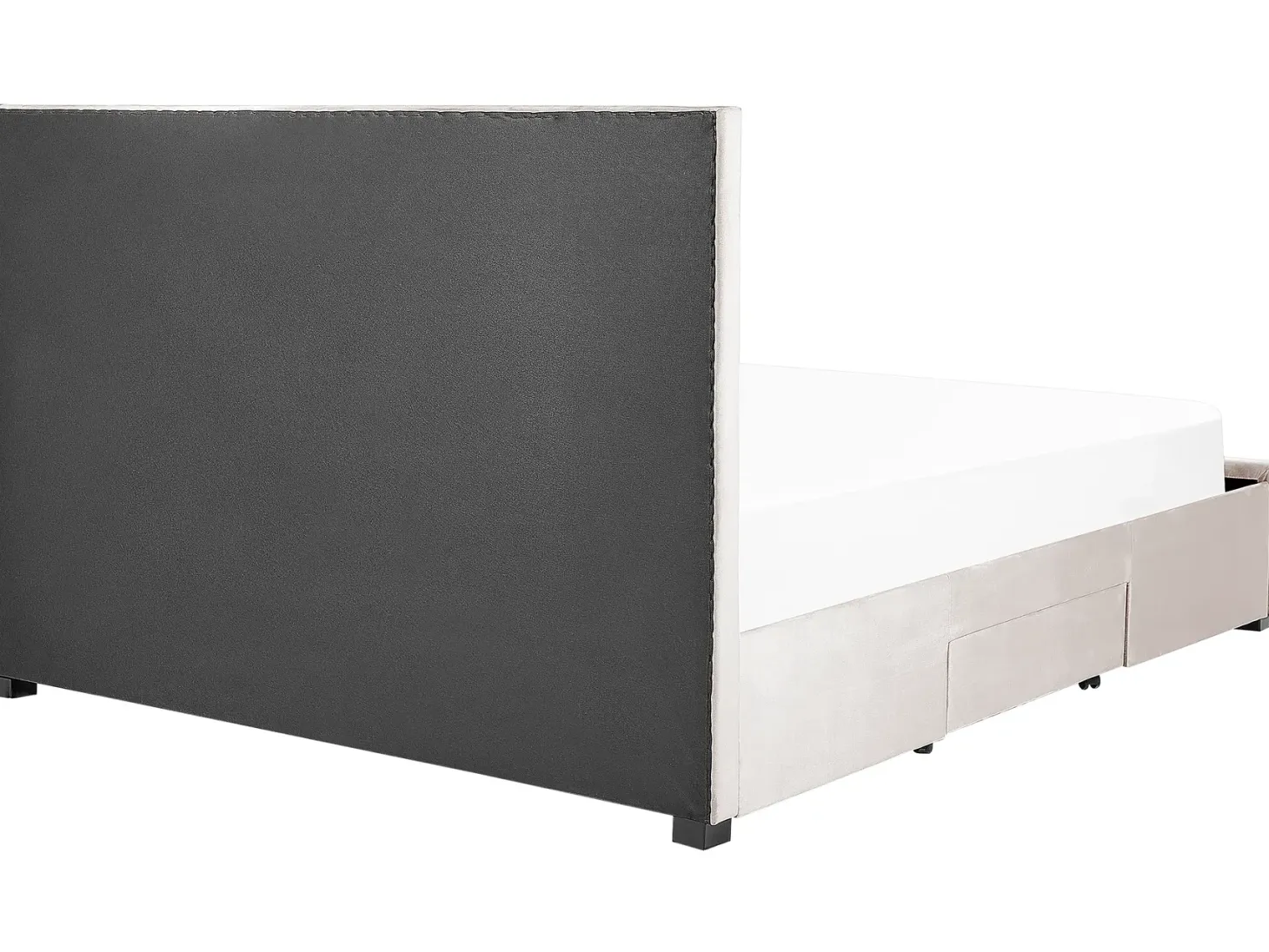 Seng med skuffer til opbevaring LIEVIN Velour Beige 180 x 200 cm