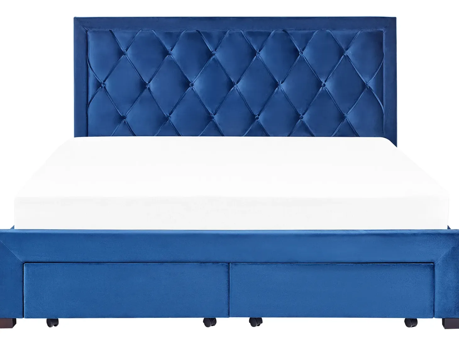 Seng med skuffer til opbevaring LIEVIN Velour Navy Blå 180 x 200 cm