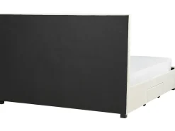 Seng med skuffer til opbevaring LIEVIN Velour Lys Beige 180 x 200 cm
