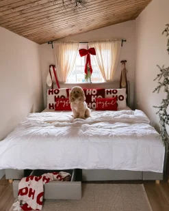 Seng med skuffer til opbevaring SOUTRIN Beige 180 x 200 cm