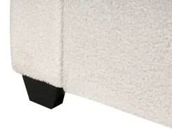 Seng med skuffer til opbevaring SARDENT Boucle Cremehvid 180 x 200 cm