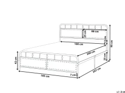 Seng Metal BREUILLET 180 x 200 cm Sort