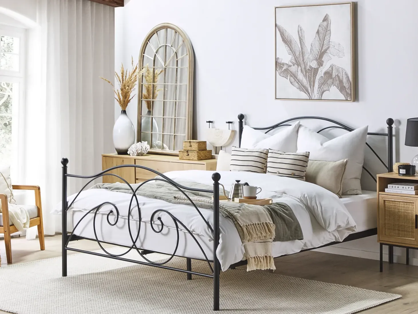Seng Metal DINARD 160 x 200 cm Sort