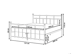 Seng Metal LYNX 120 x 200 cm Sort
