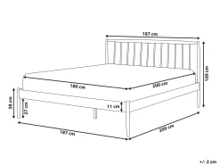 Seng Metal MAURS 180 x 200 cm Hvid
