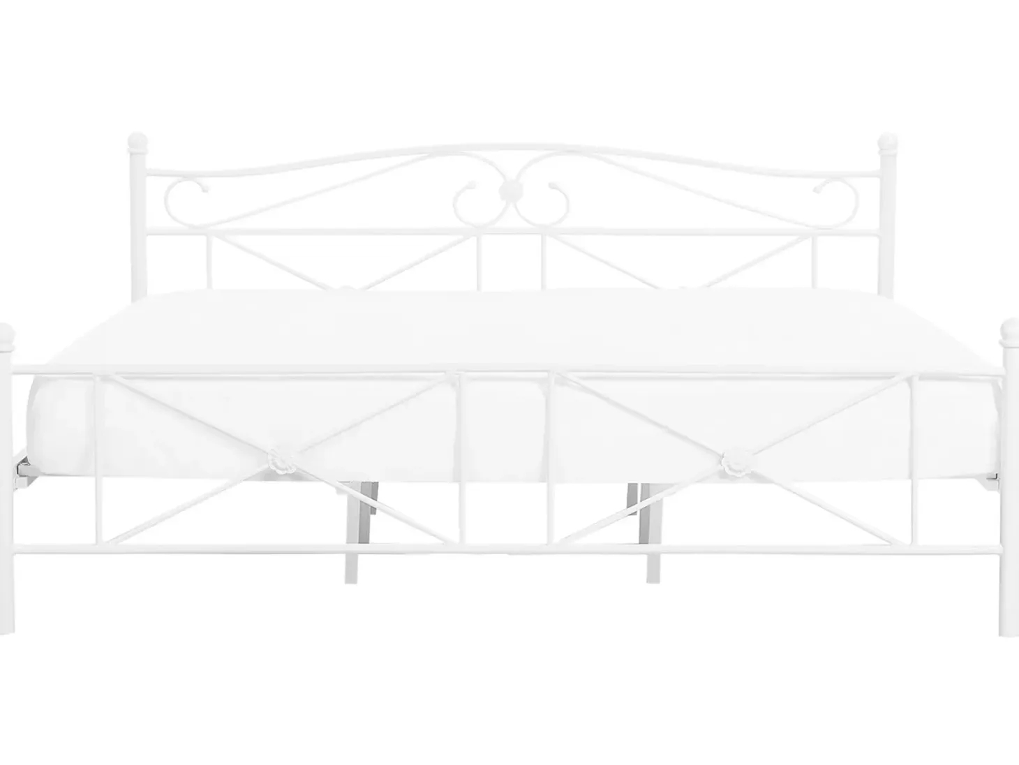 Seng Metal RODEZ 180 x 200 cm Hvid