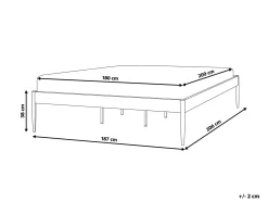 Seng Metal VAURS 180 x 200 cm Sort