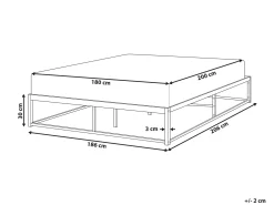 Seng Metal VIRY 180 x 200 cm Sort