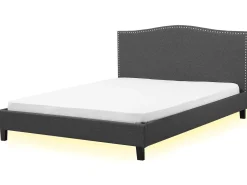 Seng MONTPELLIER 180 x 200 cm LED Hvid