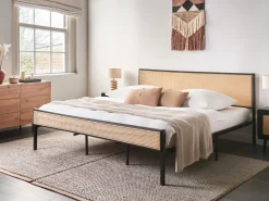 Seng PE-rattan AVANTON 180 x 200 cm Sort