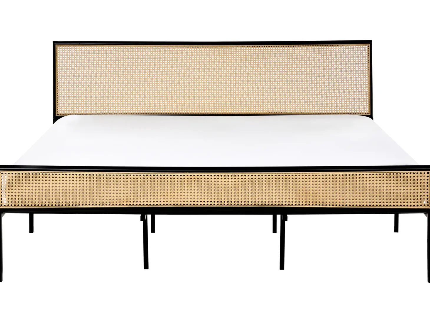 Seng PE-rattan AVANTON 180 x 200 cm Sort