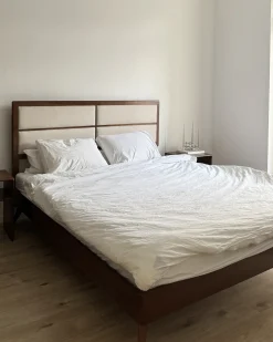 Seng POISSY 180 x 200 cm Mørk ask