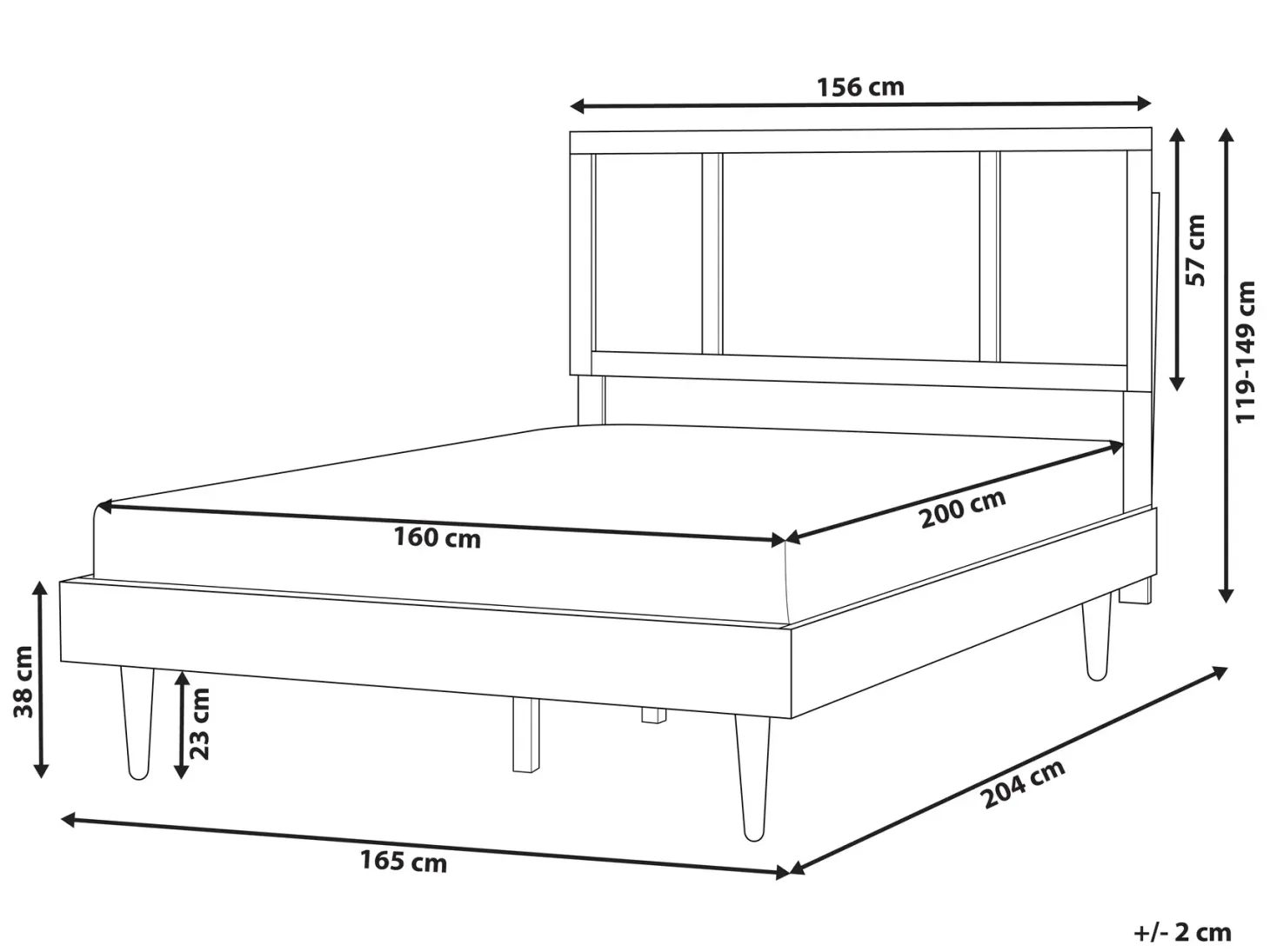 Seng Rattan AURAY 160 x 200 cm Brun
