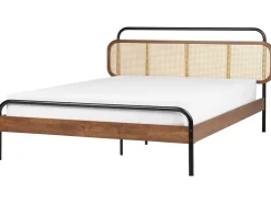 Seng Rattan BOUSSICOURT 180 x 200 cm Mørkebrun